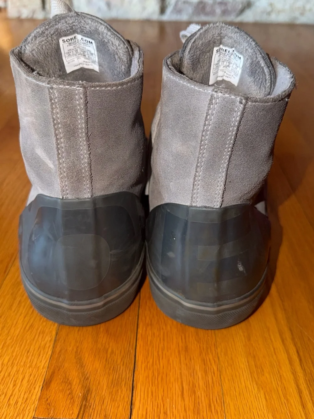 Sorel Men’s Gray High-Top Suede & Rubber Sneakers